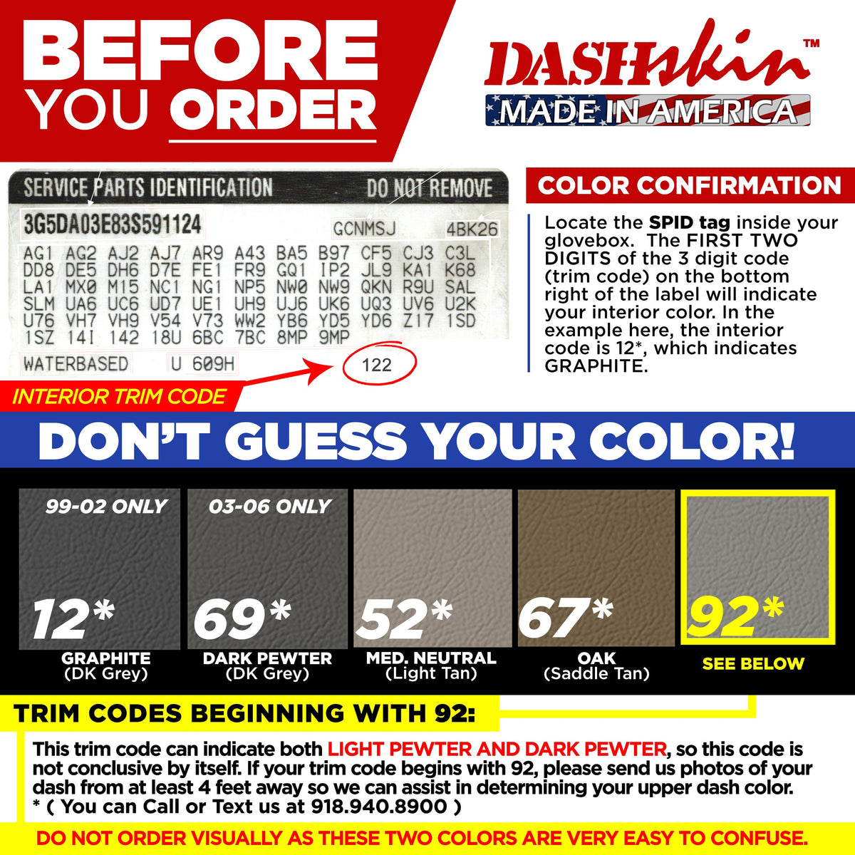 1999-2006 GM Truck Aerosol Colormatched Interior Paint for Vinyl & Plastics (12oz) - DashSkin