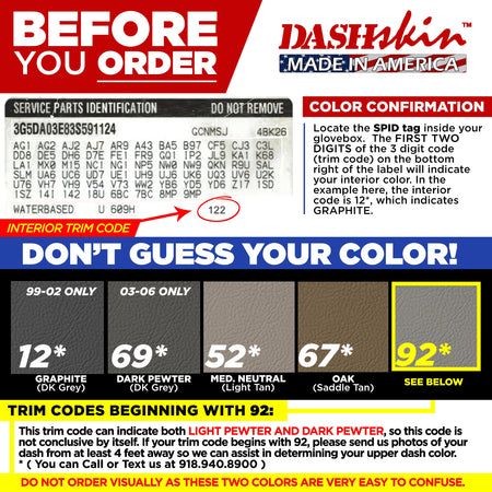 1999-2006 GM Truck Aerosol Colormatched Interior Paint for Vinyl & Plastics (12oz) - DashSkin