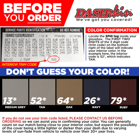 1995-1996 GM Truck Aerosol Colormatched Interior Paint for Vinyl & Plastics (12oz) - DashSkin